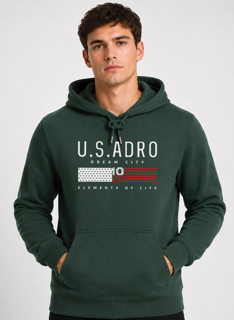 ADRO US ADRO Printed Pullover Hoodie