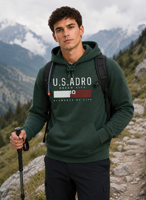 ADRO US ADRO Printed Pullover Hoodie