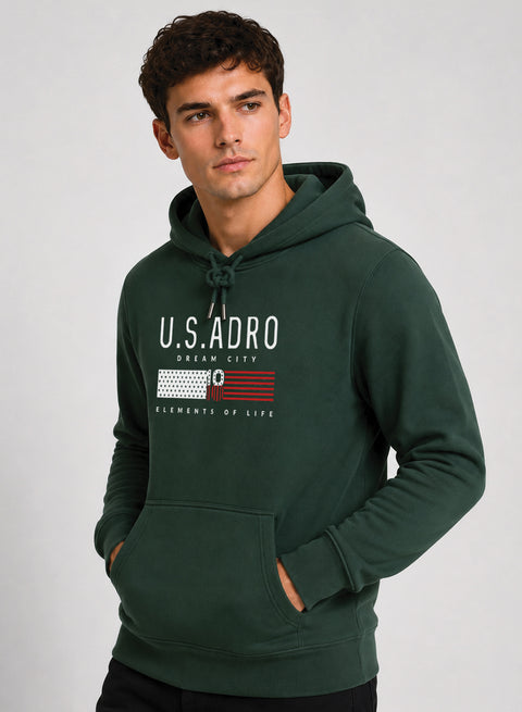 ADRO US ADRO Printed Pullover Hoodie
