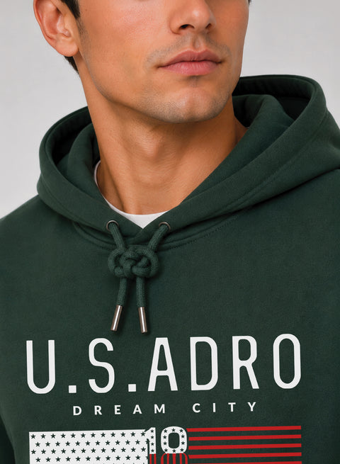 ADRO US ADRO Printed Pullover Hoodie