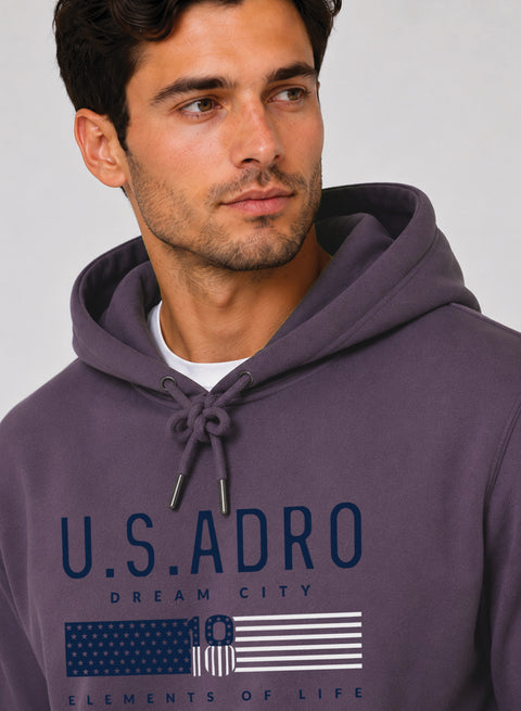 ADRO US ADRO Printed Pullover Hoodie