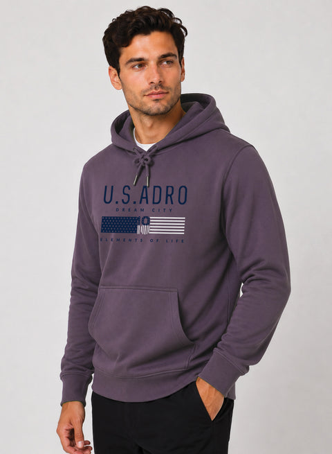 ADRO US ADRO Printed Pullover Hoodie