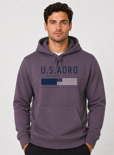 ADRO US ADRO Printed Pullover Hoodie