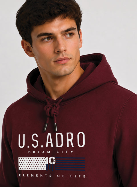 ADRO US ADRO Printed Pullover Hoodie