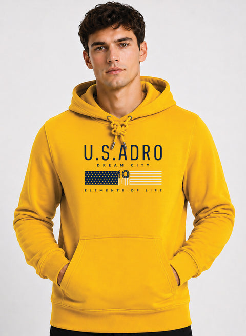 ADRO US ADRO Printed Pullover Hoodie