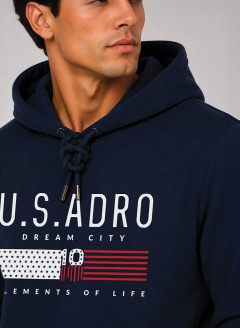 ADRO US ADRO Printed Pullover Hoodie