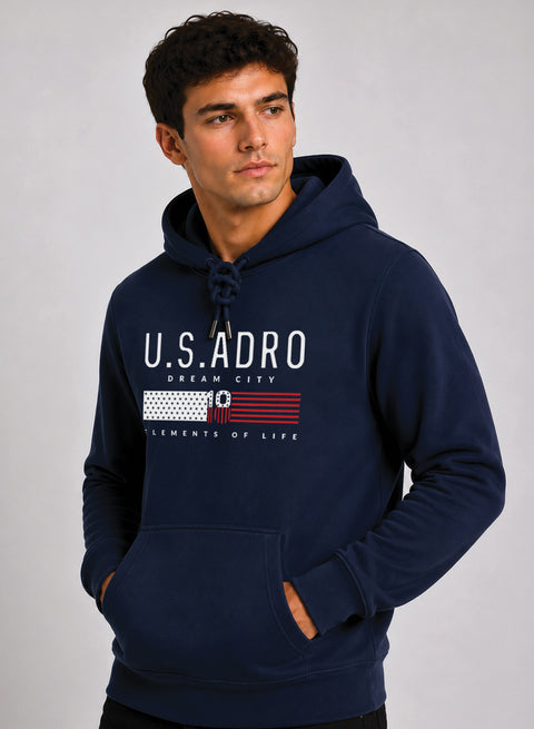 ADRO US ADRO Printed Pullover Hoodie