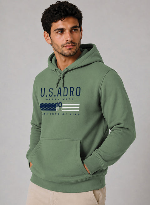 ADRO US ADRO Printed Pullover Hoodie