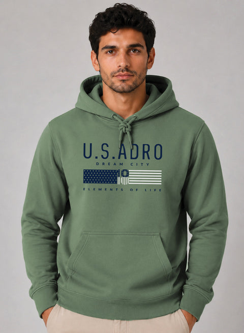 ADRO US ADRO Printed Pullover Hoodie