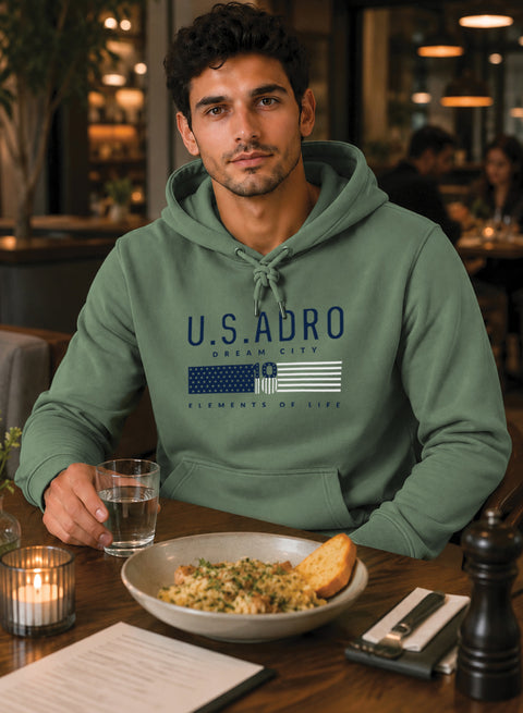ADRO US ADRO Printed Pullover Hoodie