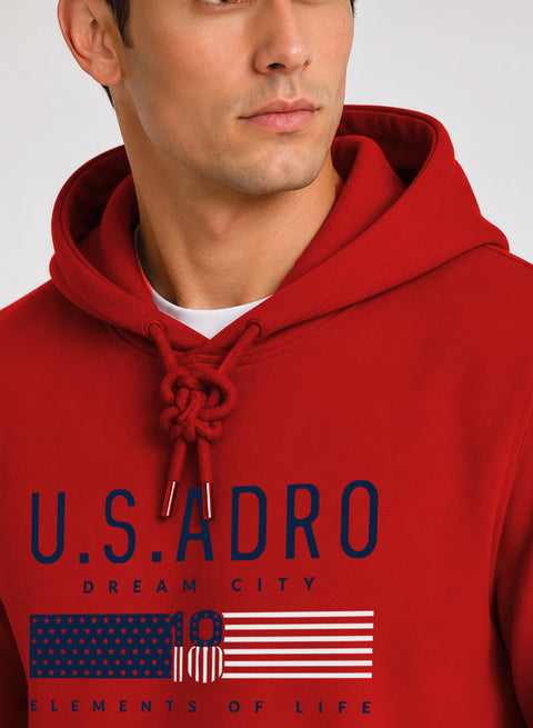 ADRO US ADRO Printed Pullover Hoodie