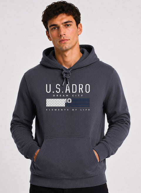 ADRO US ADRO Printed Pullover Hoodie