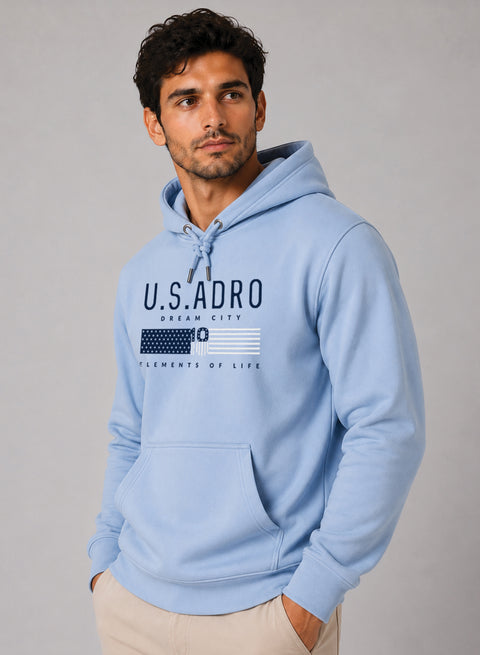 ADRO US ADRO Printed Pullover Hoodie