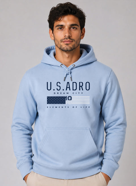 ADRO US ADRO Printed Pullover Hoodie
