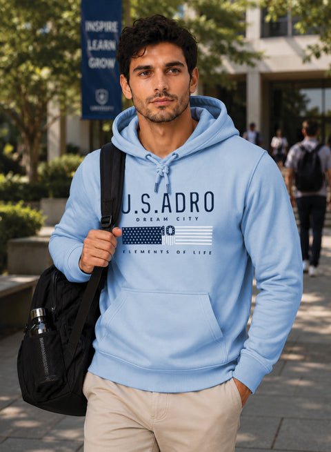 ADRO US ADRO Printed Pullover Hoodie