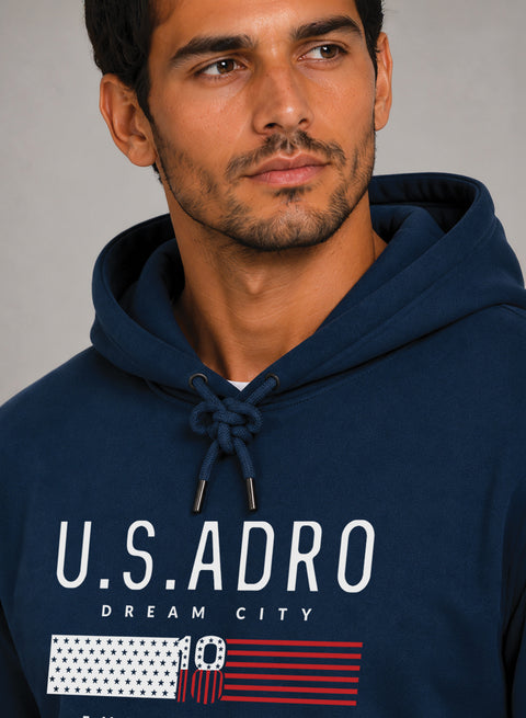 ADRO US ADRO Printed Pullover Hoodie