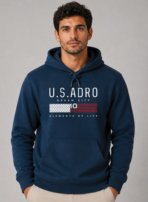 ADRO US ADRO Printed Pullover Hoodie
