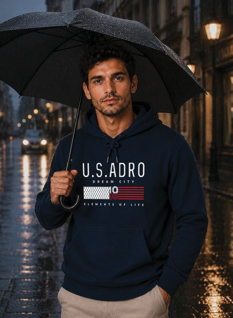 ADRO US ADRO Printed Pullover Hoodie