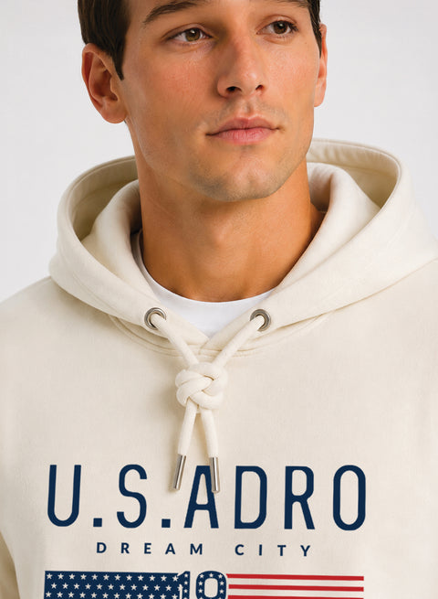 ADRO US ADRO Printed Pullover Hoodie