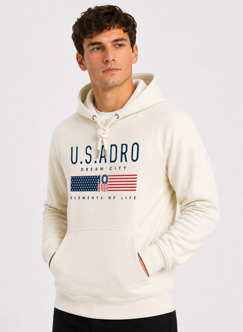 ADRO US ADRO Printed Pullover Hoodie