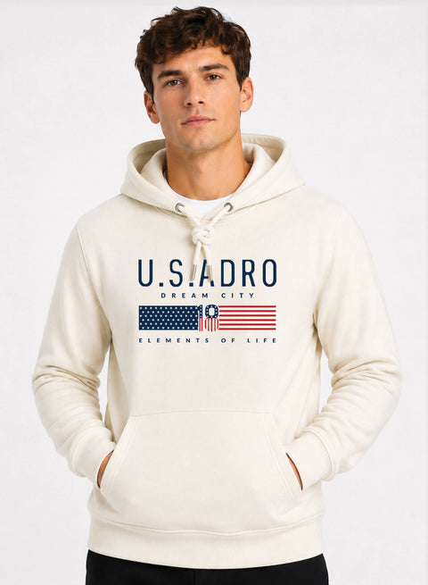 ADRO US ADRO Printed Pullover Hoodie