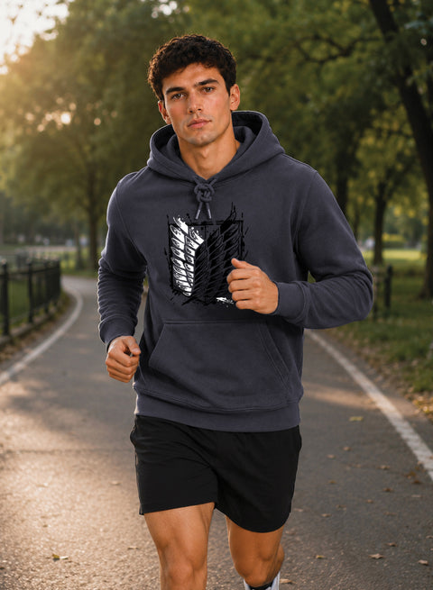 ADRO Abstract Printed Pullover Hoodie