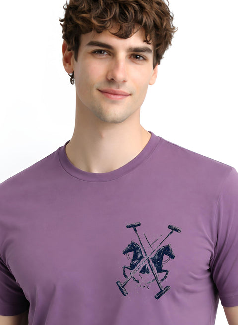 ADRO Mens Polo Crest Printed T-Shirt for Men | Cotton Printed Tshirt | Regular Fit Casual T-Shirts | Premium Summer Tshirts