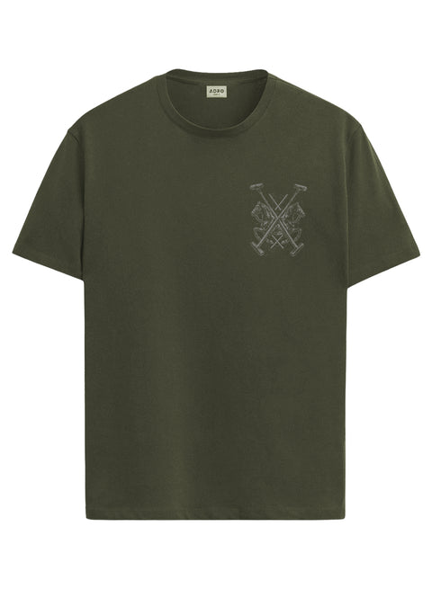 ADRO Mens Polo Crest Printed T-Shirt for Men | Cotton Printed Tshirt | Regular Fit Casual T-Shirts | Premium Summer Tshirts