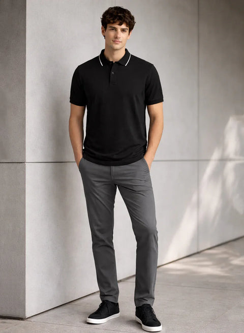 ADRO Mens Polo TShirt | Airtex Cotton Matty Fabric | Regular Fit | Breathable, Durable & Premium Casual Solid Polo T-Shirt for Men