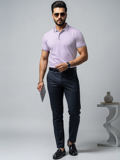 Adro Polo T Shirt for Men | Black Polo T-shirt | 100% Cotton Polo Tshirt | Regular Fit Polo| Available in Plus Size Polo
