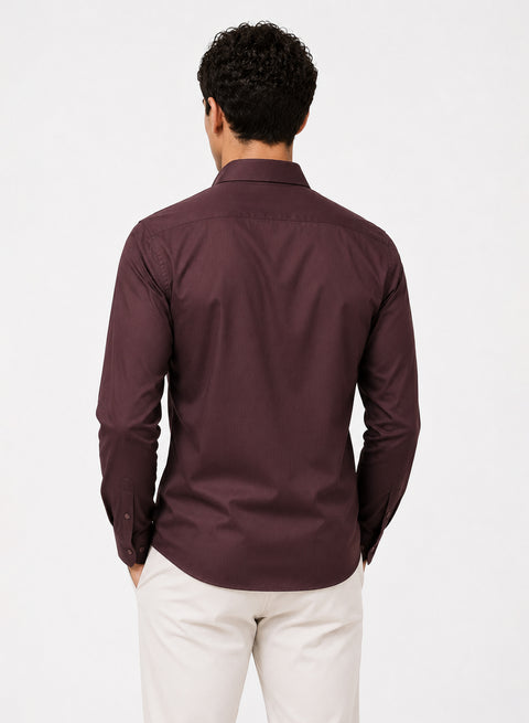 ADRO Premium Cotton Satin Shirt for Men | Casual Fit Solid Full Sleeve Shirt in Mocha Brown