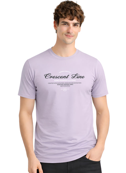 Adro Mens Graphic Printed 100% Cotton T-Shirt | Regular Fit | Printed T-Shirts for Men | Summer Stylish Mens Printed T shirt Lilac Grey
