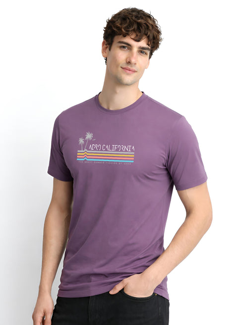 Adro Mens California Graphic T-Shirt | Retro Stripe Print Cotton Summer Tshirt | Stylish Beach T shirt | Comfortable Graphic Tee