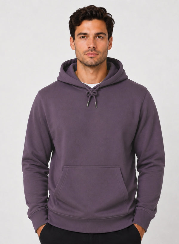 ADRO Hoodie for men | 300 GSM Cotton Fleece Warm & Soft Fabric | Mens Hoodies | Casual Sweatshirt for Winter, Travel & Collage | Regular Fit Hooded Pullover | Lilac Mist