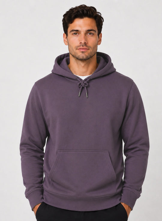 ADRO Hoodie for men | 300 GSM Cotton Fleece Warm & Soft Fabric | Mens Hoodies | Casual Sweatshirt for Winter, Travel & Collage | Regular Fit Hooded Pullover | Lilac Mist