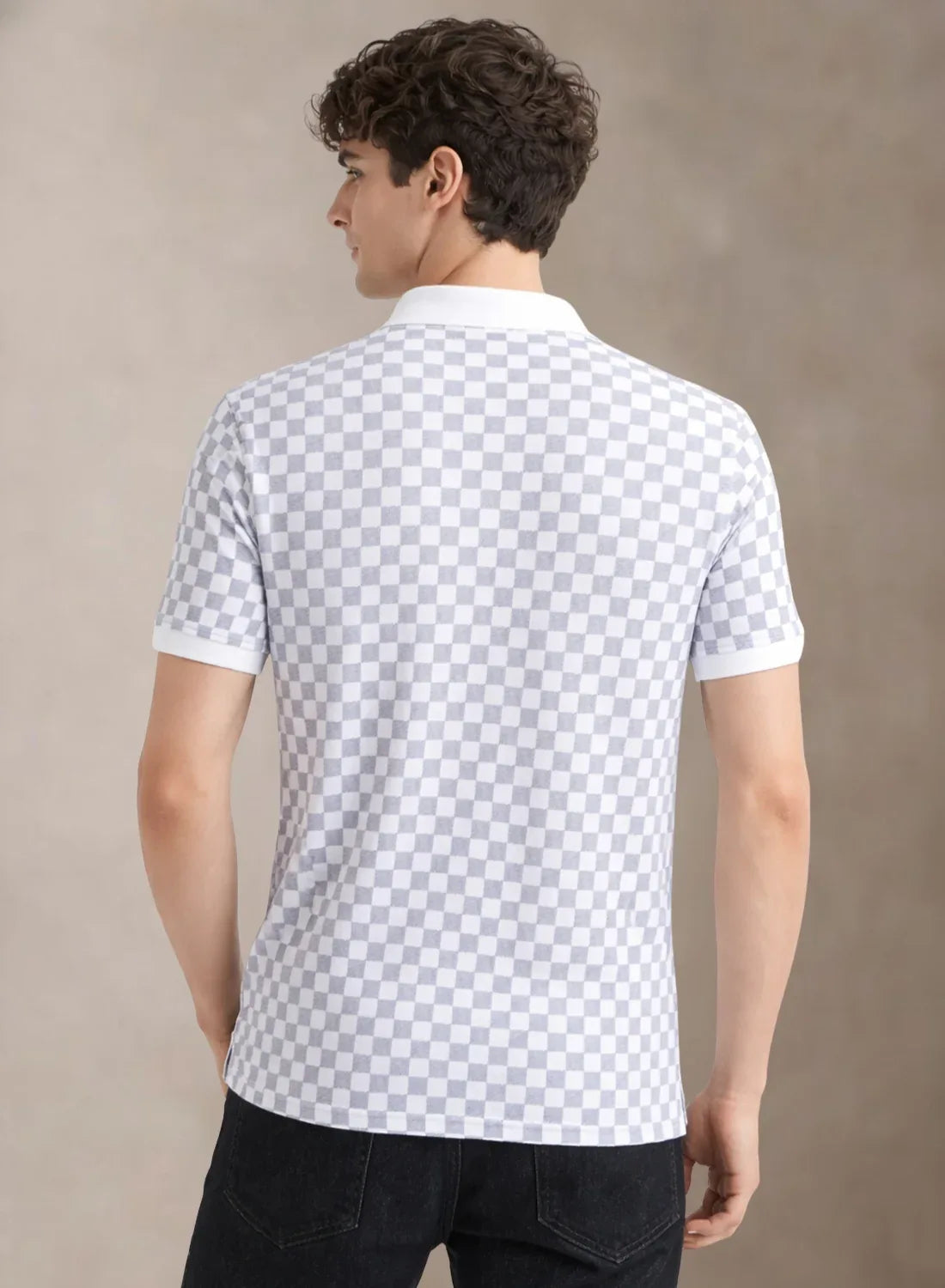 Adro Polo T-Shirt for Men | Allover Printed Polo T Shirt | Cotton Polo Tshirt