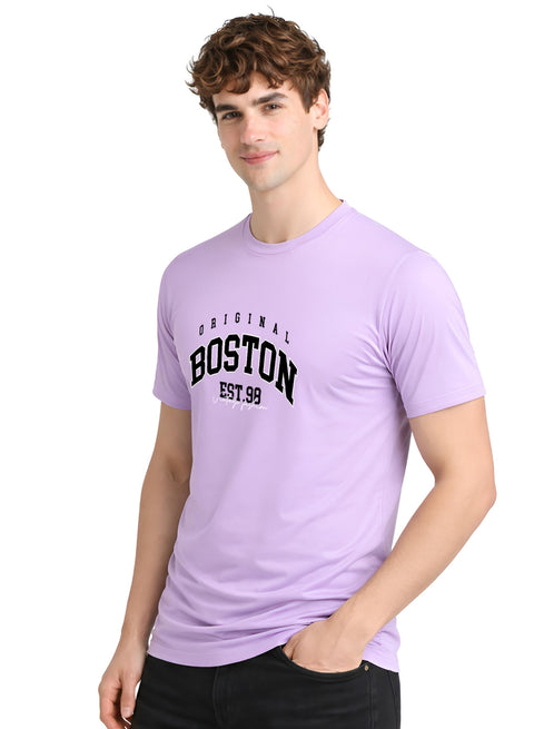Adro Mens Boston City Printed Tshirt | Athletic Stylish Summer College Cotton T-shirt | Sporty Comfortable T shirts | Regular Fit