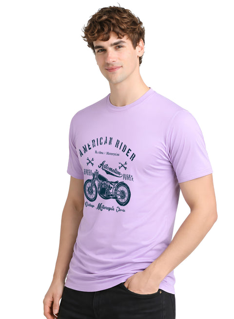 Adro Mens American Rider Printed T-Shirt | 100% Cotton T shirt for Bikers | Stylish Casual Tee Summer Regular Fit Biker Tshirt