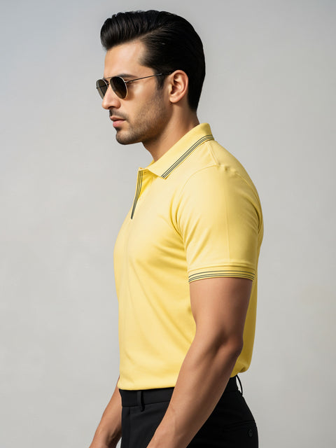 Adro Polo T Shirt for Men | Black Polo T-shirt | 100% Cotton Polo Tshirt | Regular Fit Polo| Available in Plus Size Polo
