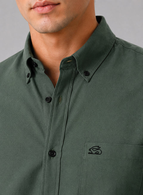 ADRO Premium Oxford Cotton Casual Shirt – Laurel-Green
