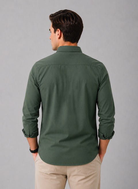 ADRO Premium Oxford Cotton Casual Shirt – Laurel-Green