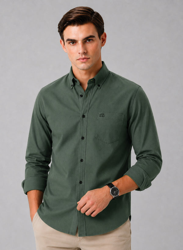 ADRO Premium Oxford Cotton Casual Shirt – Laurel-Green