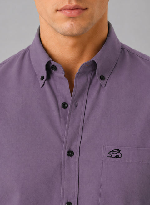 ADRO Premium Oxford Cotton Casual Shirt – Lavender-Mist