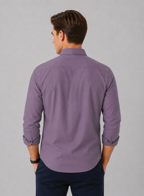 ADRO Premium Oxford Cotton Casual Shirt – Lavender-Mist