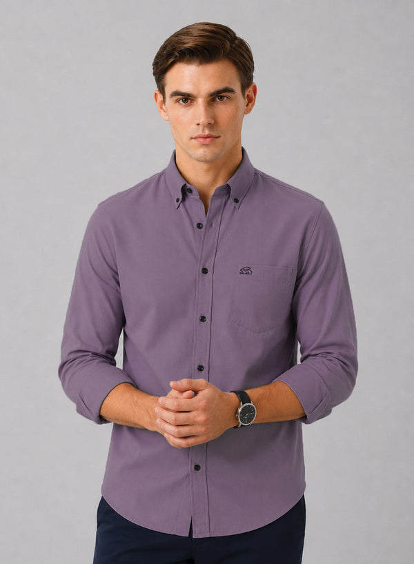 ADRO Premium Oxford Cotton Casual Shirt – Lavender-Mist