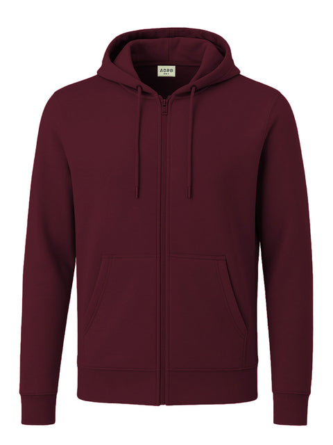 Adro Men’s Regular Fit Zip-Up Hoodie for man | 320 GSM Cotton Poly Fleece Zipper Sweatshirt with Soft Fabric & Printed Hoodies