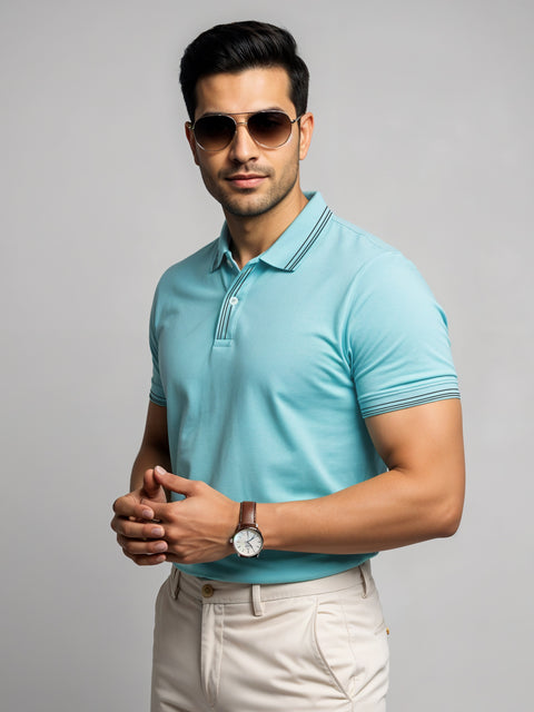 Adro Polo T Shirt for Men | Black Polo T-shirt | 100% Cotton Polo Tshirt | Regular Fit Polo| Available in Plus Size Polo