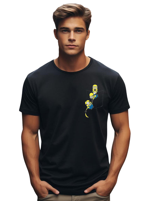 Adro Tshirt for Men | Anime T shirt for men | Graphic Printed T-shirt | Chest Printed Tshirt | Minion Anime Tshirt | T-shirts