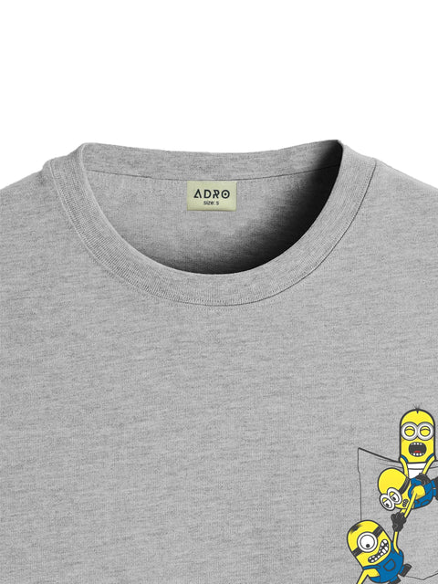 Adro Tshirt for Men | Anime T shirt for men | Graphic Printed T-shirt | Chest Printed Tshirt | Minion Anime Tshirt | T-shirts