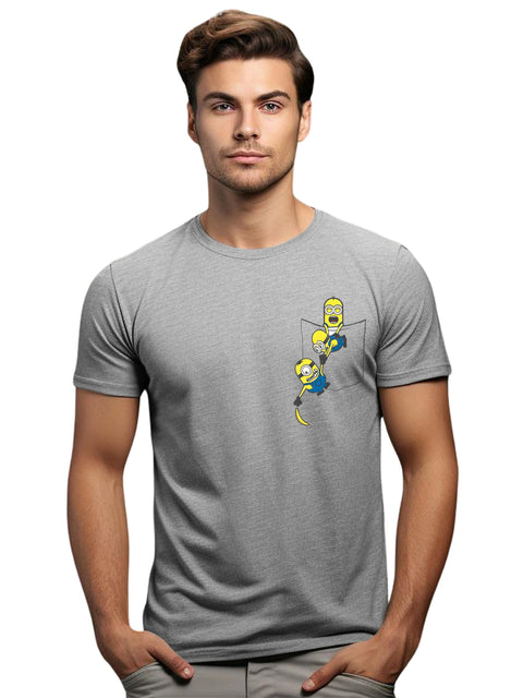 Adro Tshirt for Men | Anime T shirt for men | Graphic Printed T-shirt | Chest Printed Tshirt | Minion Anime Tshirt | T-shirts